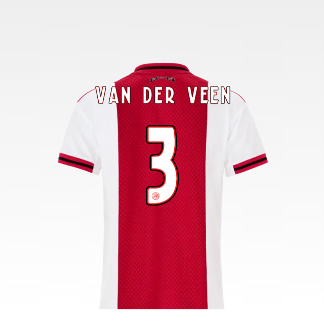 Ajax Jerseys Store – ajax-women home shirt 2025-2026 – 3 van der veen Collection for Fans
